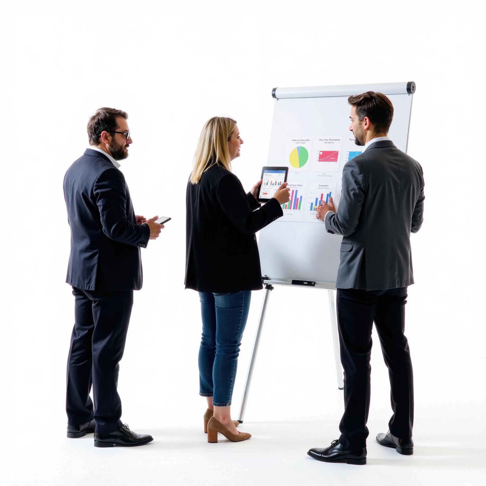 Consultant presenting roadmap to client team